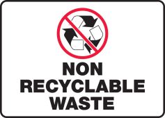 Safety Sign: Non Recyclable Waste