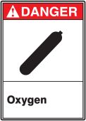 ANSI Danger Safety Sign: Oxygen