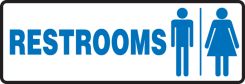 Safety Sign: Restrooms (Men and Women)