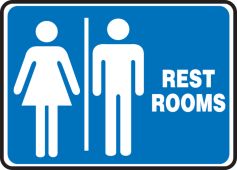 Safety Sign: (Graphic) Restrooms