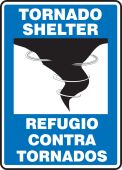 Bilingual Safety Sign: Tornado Shelter
