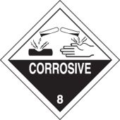 DOT Shipping Labels: Hazard Class 8: Corrosive