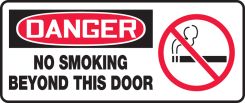 OSHA Danger Safety Sign: No Smoking Beyond This Door
