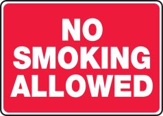 Safety Sign: No Smoking Allowed