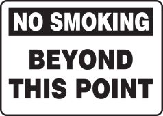 Safety Sign: No Smoking Beyond This Point
