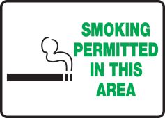 Safety Sign: Smoking Permitted In This Area