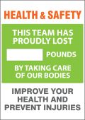 WorkHealthy™ Safety Sign: Health & Safety Weight Loss Scoreboard