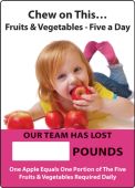 WorkHealthy™ Write-A-Day Scoreboards: Chew On This - Fruits And Vegetables