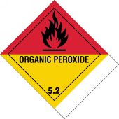 DOT Shipping Labels: Hazard Class 5: Organic Peroxide w/ ID Tab