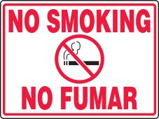 Bilingual Safety Sign: No Smoking