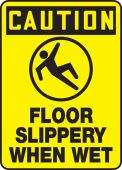 OSHA Caution Safety Sign: Floor Slippery When Wet