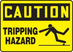 OSHA Caution Safety Sign: Tripping Hazard