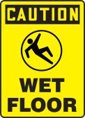 OSHA Caution Safety Sign: Wet Floor