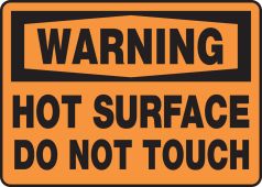 OSHA Warning Safety Sign: Hot Surface - Do Not Touch
