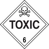 DOT Placard: Hazard Class 6 - Toxic