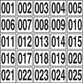 Sequential Number Markers