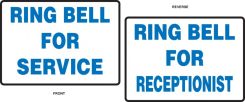 Tabletop Safety Sign: Ring Bell For Service