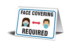 Table Top Sign: Face Covering Required