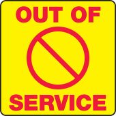 Sign Holder Labels: Out Of Service