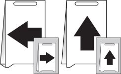 Reversible Fold-Ups® Floor Sign: Arrow