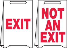 Reversible Fold-Ups® Floor Sign: Exit - Not An Exit