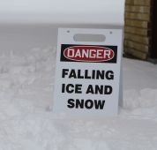 OSHA Danger Fold-Ups® Floor Sign: Falling Ice And Snow