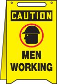 OSHA Caution Fold-Ups® Safety Sign: Men Working