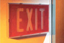 Safety Sign: Exit (Self-Luminous - Aluminum Frame)