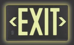 Ultra-Glow™ Safety Sign: Exit (Plastic Case)