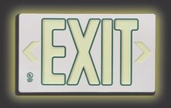 Ultra-Glow™ Exit Sign: Plastic Case Style