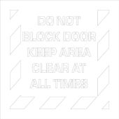 Floor Marking Stencil: Do Not Block Door Keep Area Clear At All Times