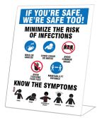 Countertop Signs: If You're Safe, We're Safe Too! Minimize The Risk Of Infections ...