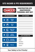 Site Hazard & PPE Requirements Sign