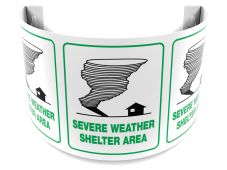 180D Projection™ Sign: Severe Weather Shelter Area