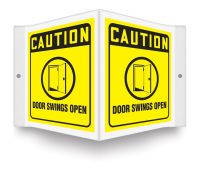 OSHA Caution Projection™ Sign: Door Swings Open