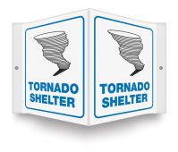Projection™ Safety Sign: Tornado Shelter (Graphic)
