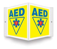 Projection™ Sign: AED (Yellow)