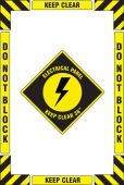 Floor Marking Kit: Electrical Panel Keep Clear 36" Do Not Block