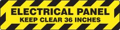 Slip-Gard™ Step-Style Floor Sign: Electrical Panel - Keep Clear 36 Inches