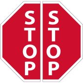 Slip-Gard™ Floor Sign Pairs: STOP, Red/White