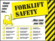 Safety Posters: Forklift Safety - Simple Safety Rules That May Save Your Life