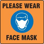 Pavement Print™ Sign: Please Wear Face Mask