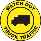 Pavement Print™ Sign: Watch Out Truck Traffic