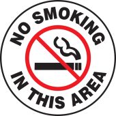 Pavement Print™ Sign: No Smoking In This Area