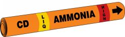 IIAR Snap Tite™ Ammonia Pipe Marker: CD/LIQ/HIGH
