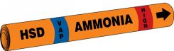 IIAR Snap Tite™ Ammonia Pipe Marker: HSD/VAP/HIGH