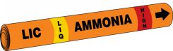 IIAR Snap Tite™ Ammonia Pipe Marker: LIC/LIQ/HIGH