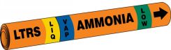 IIAR Snap Tite™ Ammonia Pipe Marker: LTRS/LIQ/VAP/LOW