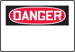 OSHA Danger Signs By-The-Roll: Blank