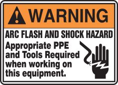 ANSI Warning Signs By-The-Roll: Arc Flash And Shock Hazard